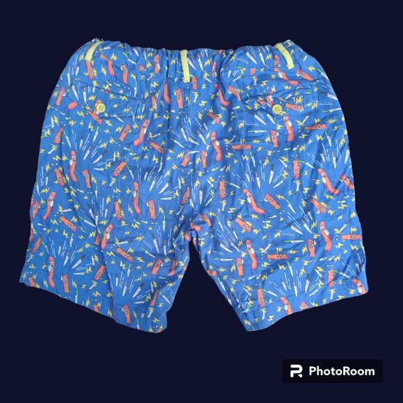 3 Pairs! Tipsy Elves Golf Shorts *Mens S* 2016 Sausage Party, Sharks & Rainbows - Picture 8 of 10